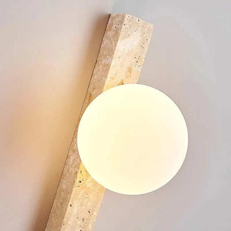Japandi Travertine Long LED Wall Sconce – Sorell lampasa.com