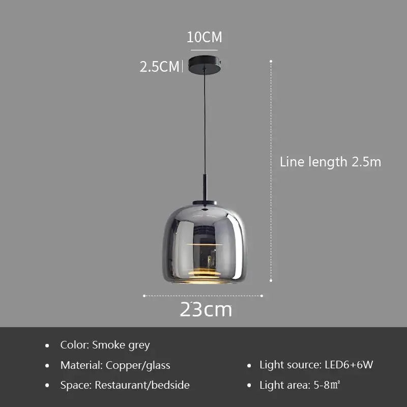 Hilda – Modern Luxury LED Glass Pendant Lamp for Elegant Interiors Kozyled