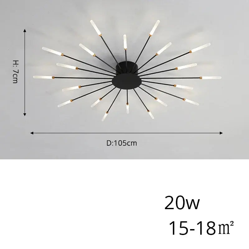 Arlo – Modern Scandinavian Fan-Shape Dimmable LED Ceiling Lamp Lampasa.com