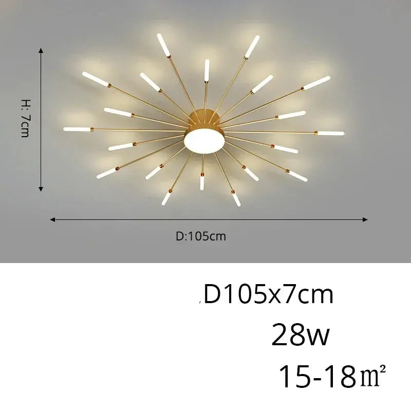 Arlo – Modern Scandinavian Fan-Shape Dimmable LED Ceiling Lamp Lampasa.com