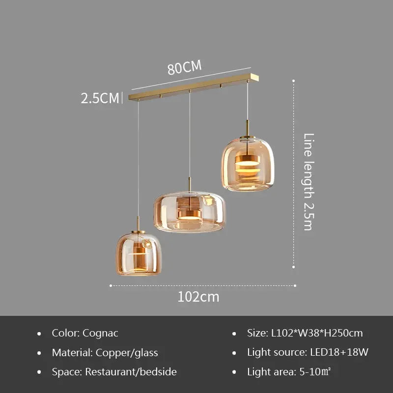 Hilda – Modern Luxury LED Glass Pendant Lamp for Elegant Interiors Kozyled