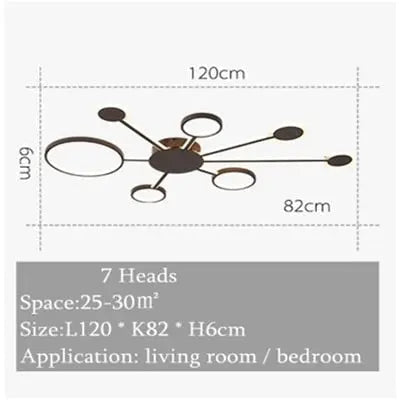 Rorik - Modern Creative Design Coffee Color Dimmable LED Ceiling Lamp Lampasa.com