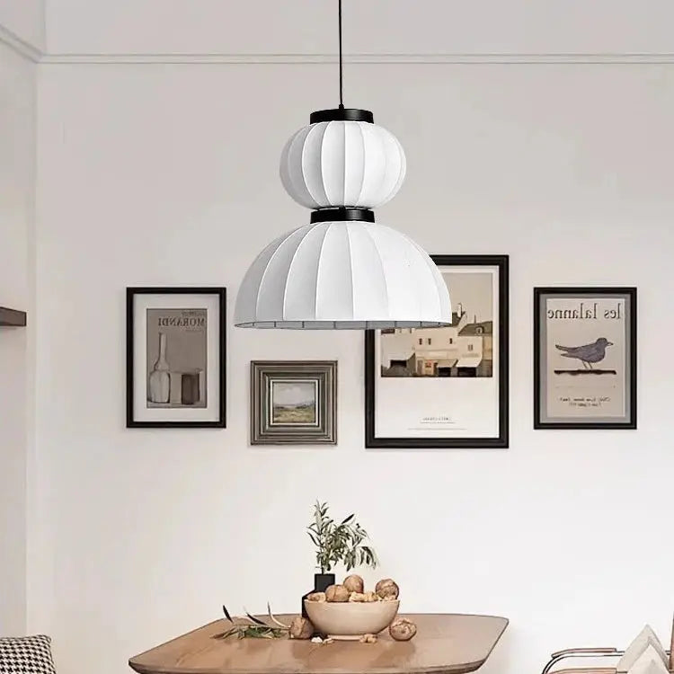 Japandi Silk Lantern LED Pendant Light – Yukari lampasa.com