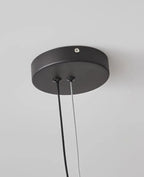 Gunnar – Round Frosted Glass LED Pendant Light with Black Finish for Dining Tables and Bars Kozyled.com