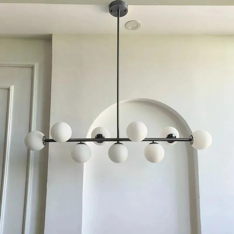 Malin – Scandinavian Frosted Glass Dining Table dimmable LED Pendant Lamp Lampasa.com