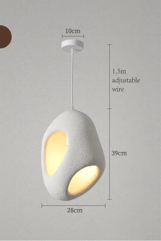 Mitsu – Handmade Japanese Wabi-Sabi Style LED Pendant Light for Natural Minimalist Interiors Kozyled