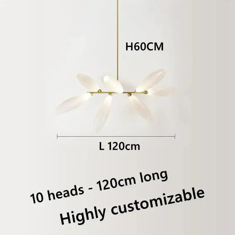 Malou – Scandinavian Rice Grain Glass Dining Table Dimmable LED Pendant Lamp Lampasa.com