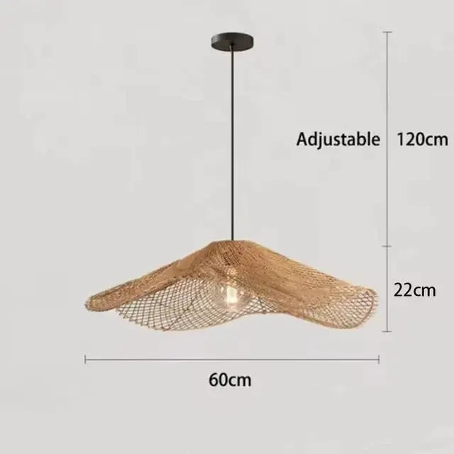Lyra – Hand-Knitted Rattan LED Pendant Light for Cozy, Natural Decor Kozyled