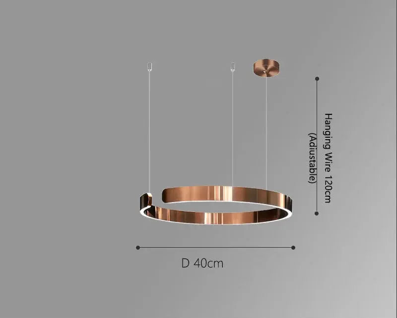 Alberte – Modern Luxury C-Ring Dimmable LED Pendant Lamp Kozyled