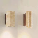 Japandi Travertine Stone Outdoor - indoor LED Wall Lamp – Solvar lampasa.com