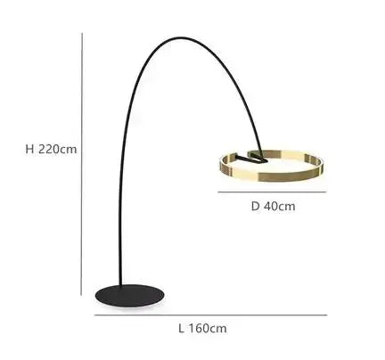 Alberte – Modern Luxury Dimmable LED Ring Floor Lamp Series Lampasa.com