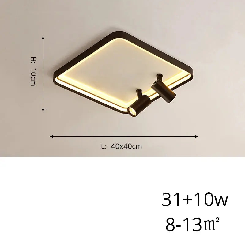 Sigrid – Nordic Minimalist LED Ceiling Lamp with Adjustable Spotlight for Modern Spaces Kozyled