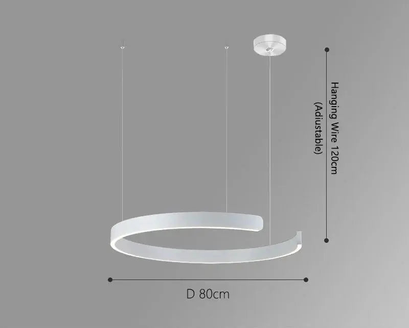 Alberte – Modern Luxury C-Ring Dimmable LED Pendant Lamp Kozyled