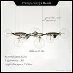 Leif – Modern Glass Ball LED Pendant Light for Dining Tables and Bars Kozyled.com