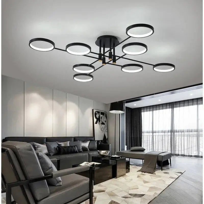 Modern Multi Ring Dimmable LED ceiling light – Soletta lampasa.com