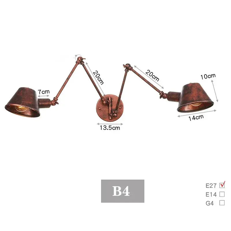 Branson – Modern Rustic LED Wall Light in Black Vintage Finish Lampasa.com