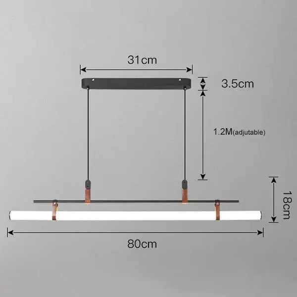 Nilsson – Dimmable Modern LED Pendant Light with Long Tube Design for Dining Tables and Bars Kozyled.com