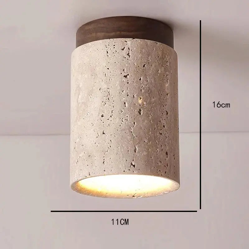 Japandi Stone Ceiling Lamp for Hallway & Porch – Raito lampasa.com