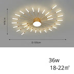 Arlo – Modern Scandinavian Fan-Shape Dimmable LED Ceiling Lamp Lampasa.com