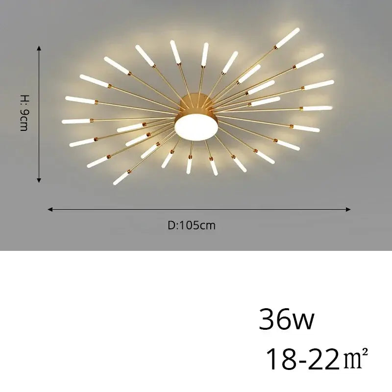 Arlo – Modern Scandinavian Fan-Shape Dimmable LED Ceiling Lamp Lampasa.com