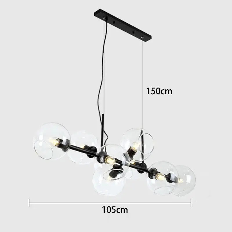 Hanna – Modern Dimmable LED Pendant Light with Glass Ball Design for Dining Tables and Bars Kozyled.com