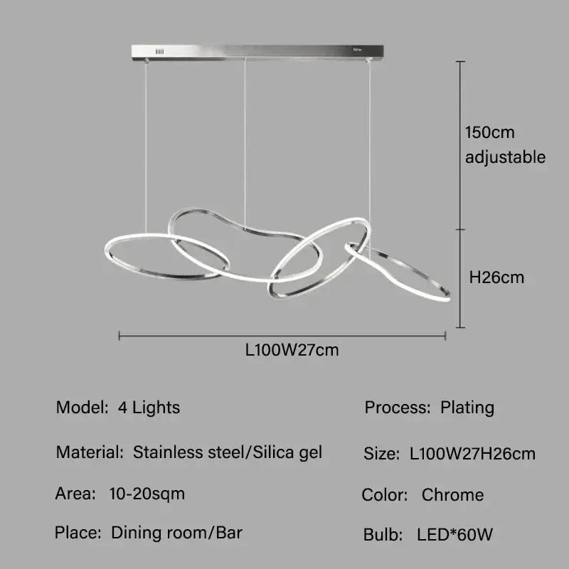 Edda – Creative Circular Dimmable LED Pendant Light for Dining Tables and Bars Kozyled.com