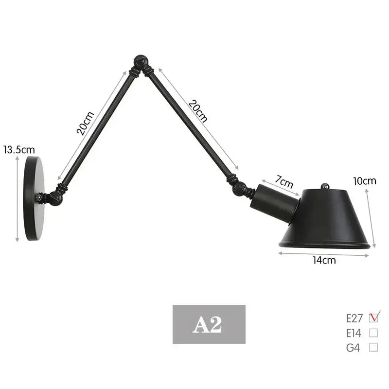 Branson – Modern Rustic LED Wall Light in Black Vintage Finish Lampasa.com