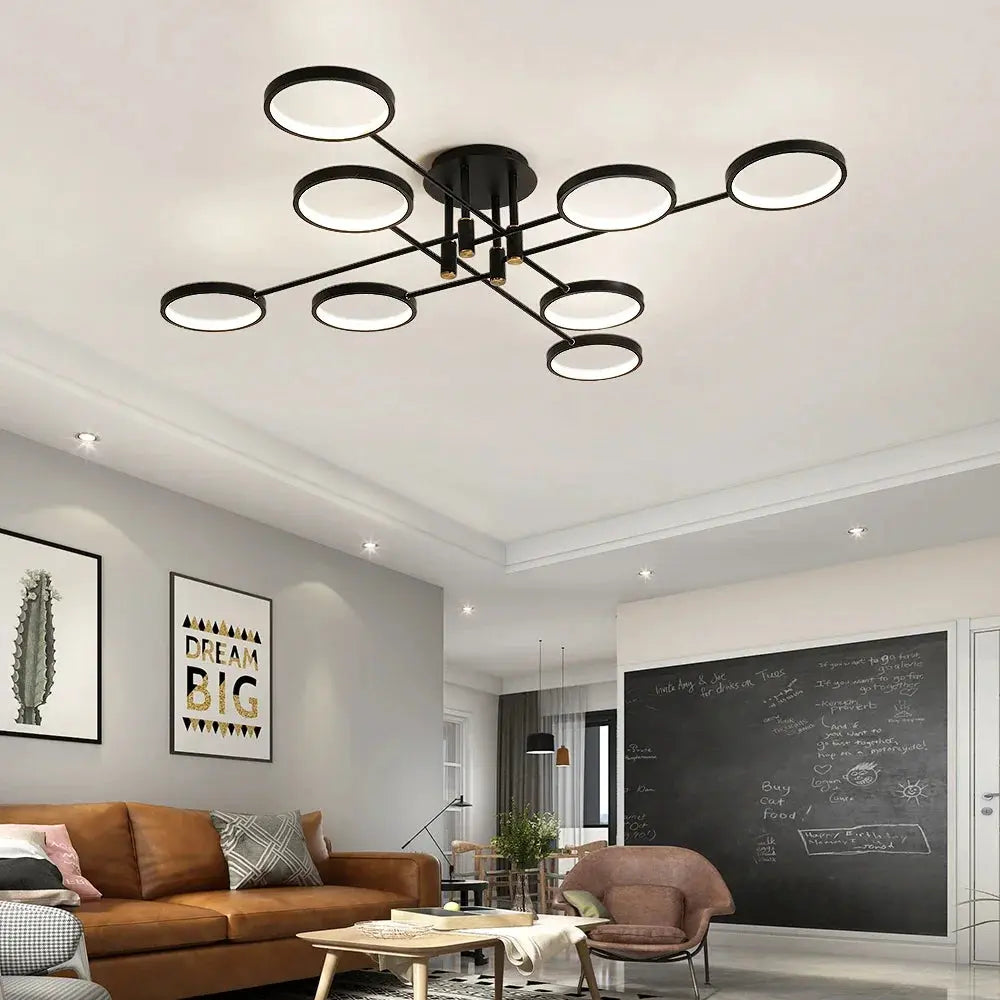 Modern Multi Ring Dimmable LED ceiling light – Soletta lampasa.com