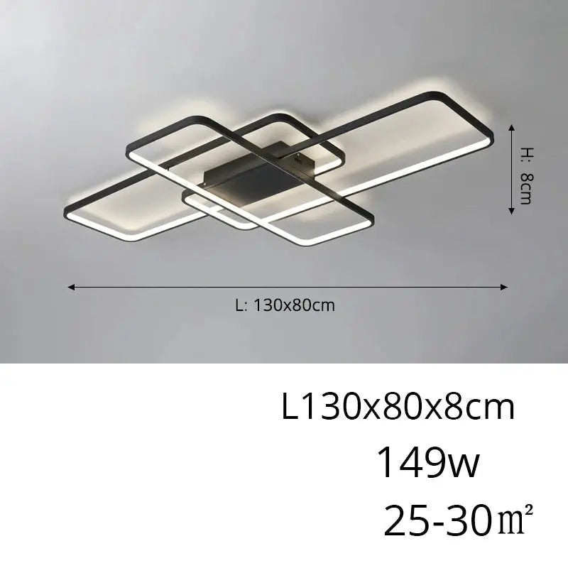 Nivrel – Modern Geometric Dimmable LED Ceiling Lamp Lampasa.com