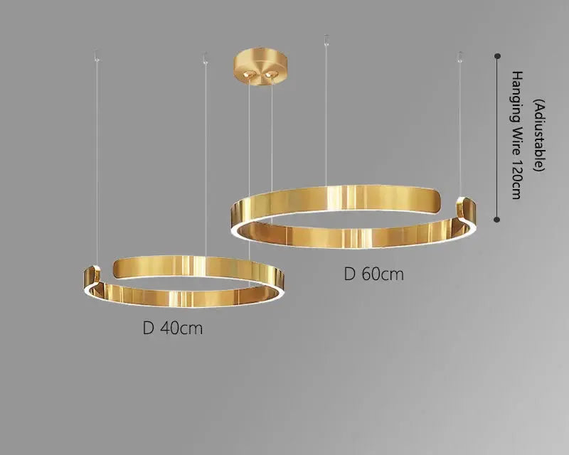 Alberte – Modern Luxury C-Ring Dimmable LED Pendant Lamp Kozyled