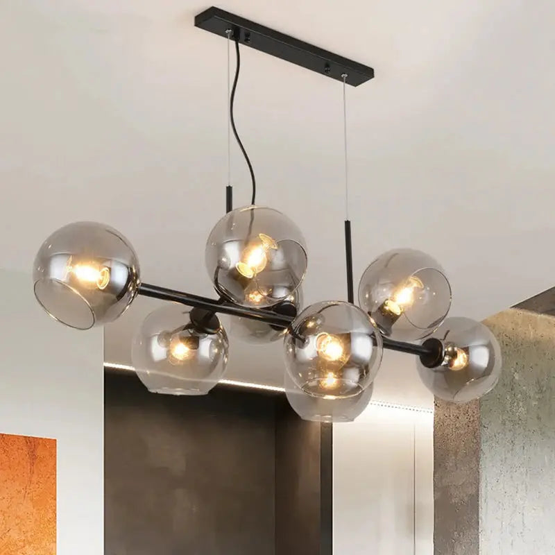 Hanna – Modern Dimmable LED Pendant Light with Glass Ball Design for Dining Tables and Bars Kozyled.com