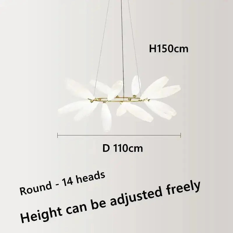 Malou – Scandinavian Rice Grain Glass Dining Table Dimmable LED Pendant Lamp Lampasa.com