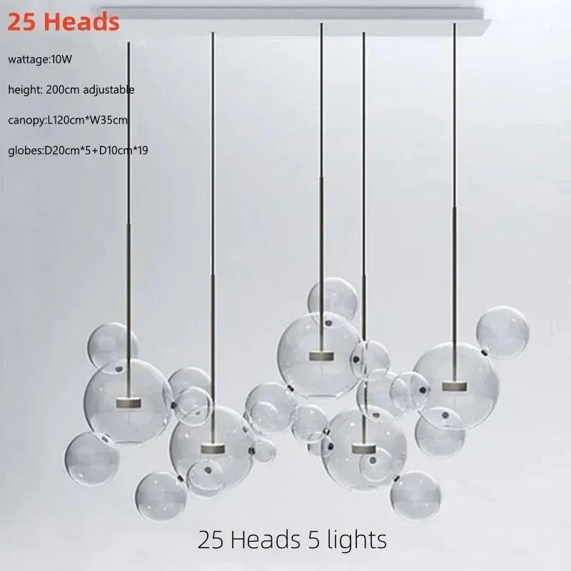 Edzard – Unique Glass Bubble Dimmable LED Pendant Light for Modern Interiors Kozyled.com