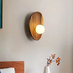 Vintage Wooden & Glass LED Wall Lamp – Aage Lampasa.com