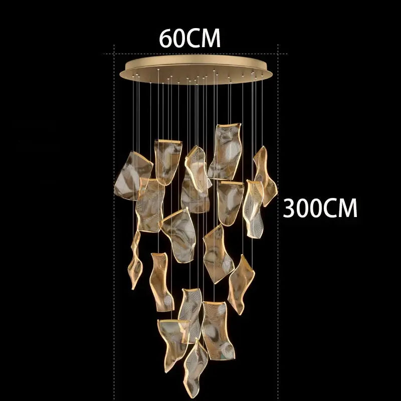 Caelia – Luxury Elegant Modern Dimmable LED Staircase Chandelier Lampasa.com