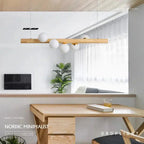 Danby – Nordic Wooden and Glass Ball LED Pendant Lamp for Warm, Modern Decor Kozyled