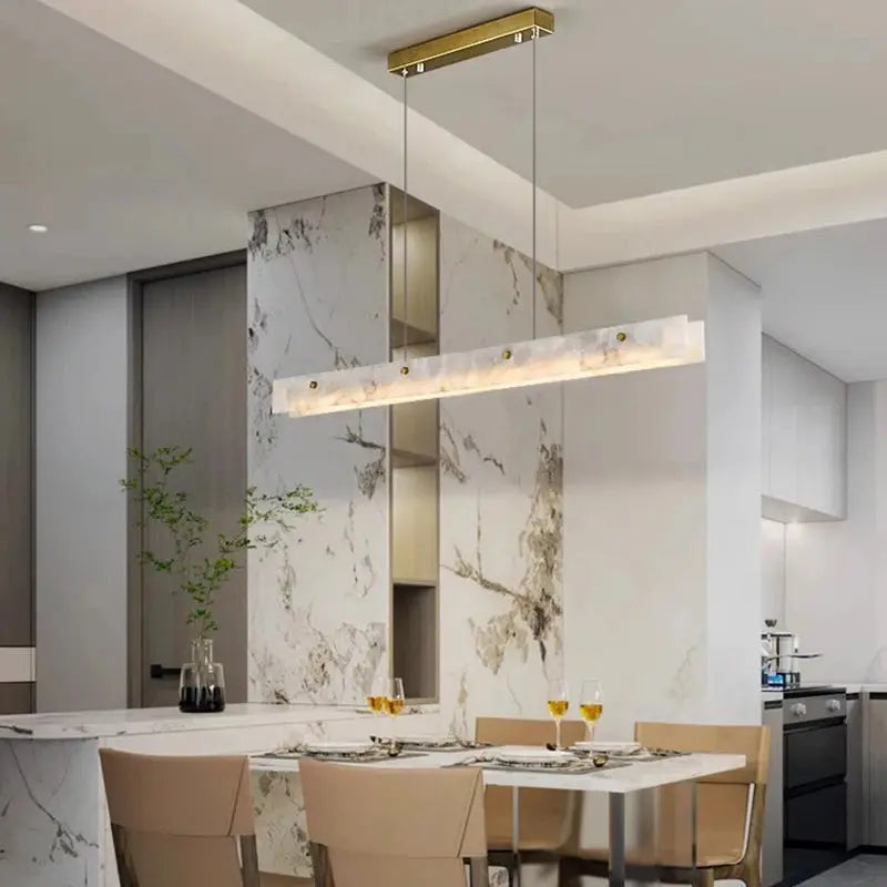 Heimir – Modern Luxury Dimmable LED Pendant Light with Marble Design for Dining Tables and Bars Kozyled.com