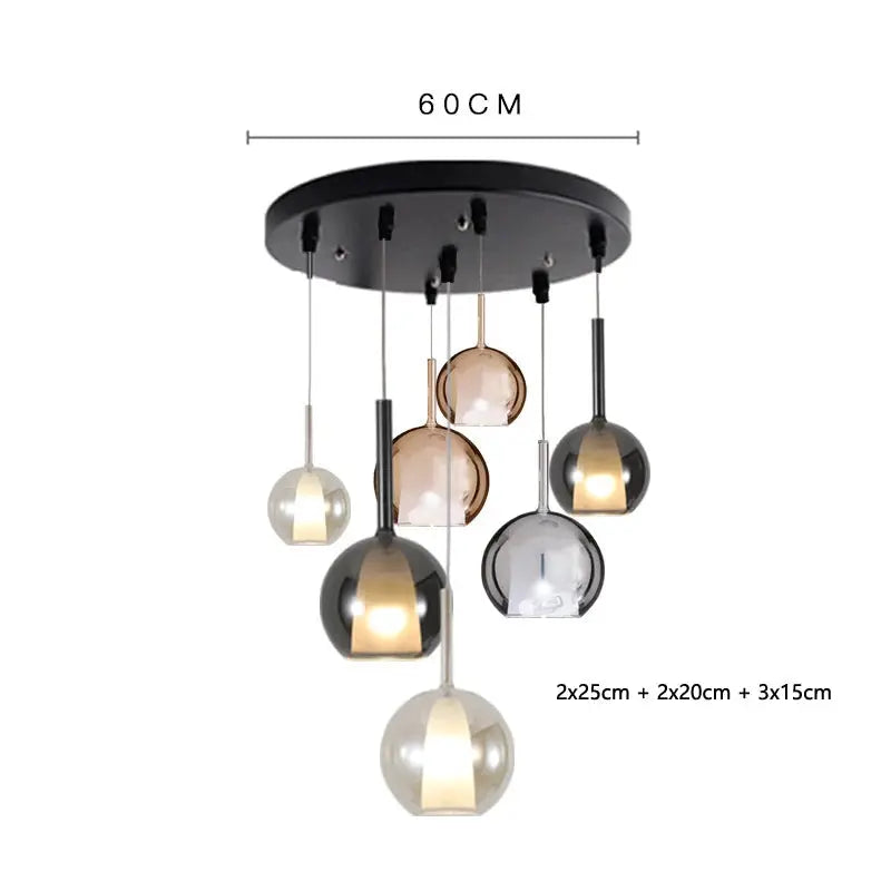 Odin – Luxury Elegant Glass Ball LED Pendant Lamp for Sophisticated Interiors Kozyled