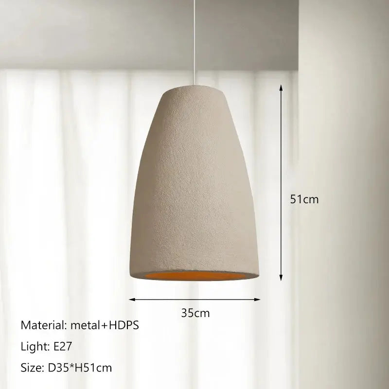 Aiko – Handmade Japanese Wabi-Sabi Oblong LED Pendant Light for Serene, Minimalist Interiors Kozyled