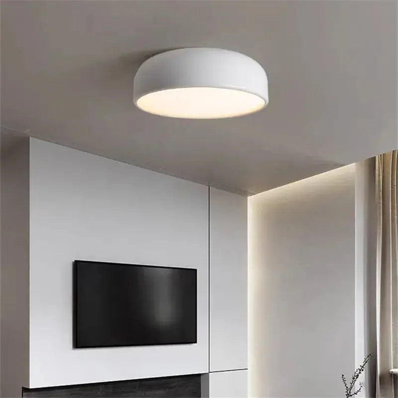 Norella – Modern Aluminum Pan-Style Ceiling Lamp for Sleek Interiors Kozyled