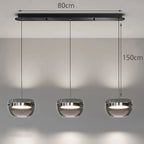Haakon – Modern Smoked Glass LED Pendant Light for Dining Tables and Bars Kozyled.com