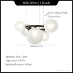 Leif – Modern Glass Ball LED Pendant Light for Dining Tables and Bars Kozyled.com