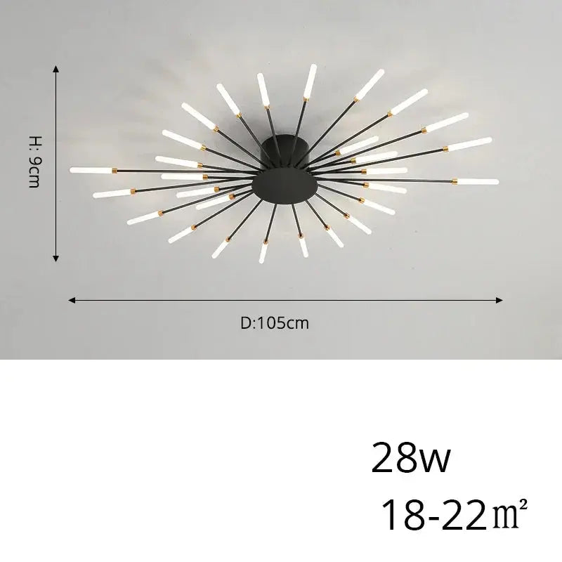 Arlo – Modern Scandinavian Fan-Shape Dimmable LED Ceiling Lamp Lampasa.com