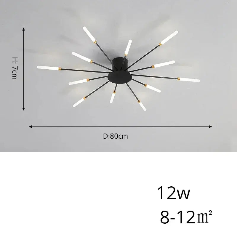 Arlo – Modern Scandinavian Fan-Shape Dimmable LED Ceiling Lamp Lampasa.com