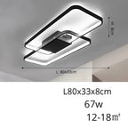 Nivrel – Modern Geometric Dimmable LED Ceiling Lamp Lampasa.com