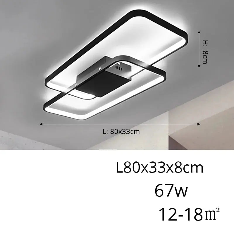 Nivrel – Modern Geometric Dimmable LED Ceiling Lamp Lampasa.com