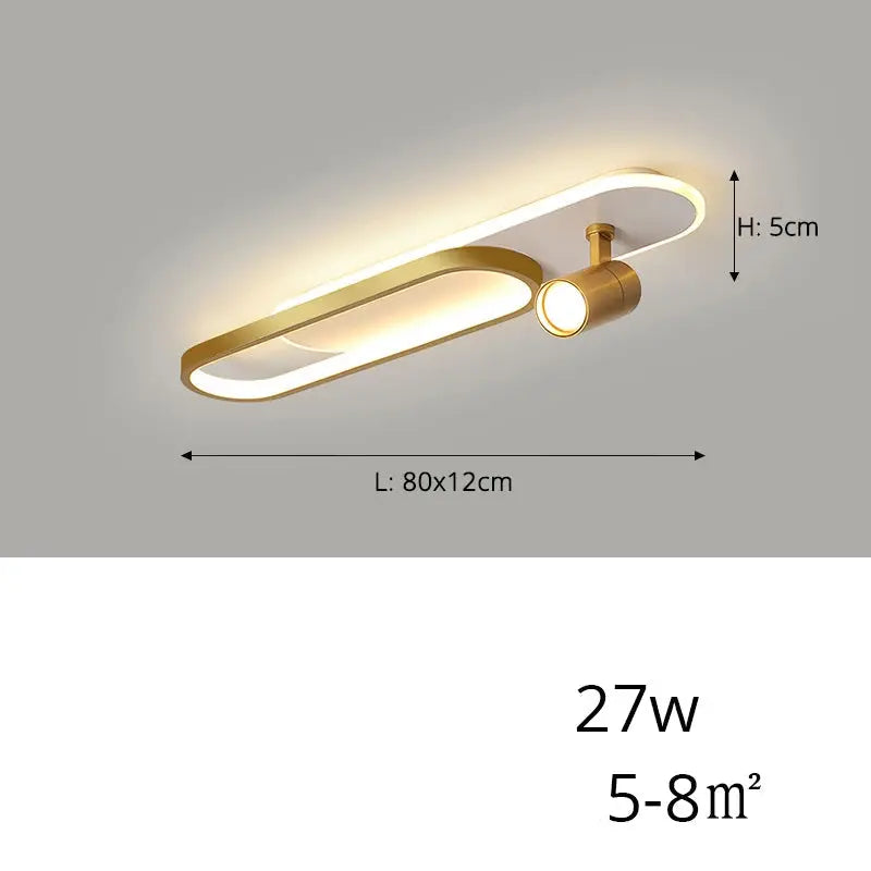 Jensen – Modern LED Ceiling Lamp with Adjustable Spotlights for Focused Lighting Kozyled