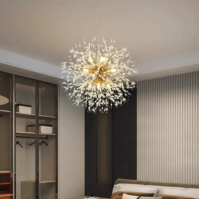 Aurelia – Modern Crystal Dandelion Dimmable LED Pendant Lamp Lampasa.com