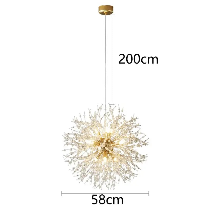 Aurelia – Modern Crystal Dandelion Dimmable LED Pendant Lamp Lampasa.com