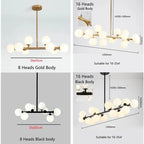 Asmund – Modern Glass Ball LED Pendant Light for Dining Tables and Bars Kozyled.com
